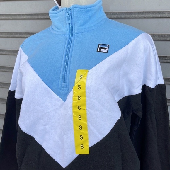 Fila Quarter Zip Pull Over Sweatshirt - Picture 4 of 12